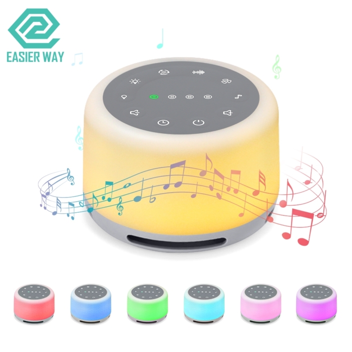 Hot Sale Physical Therapy Equipments Portable Sleep Fan Sound Machine White Noise Machine with RGB Night Light For Baby