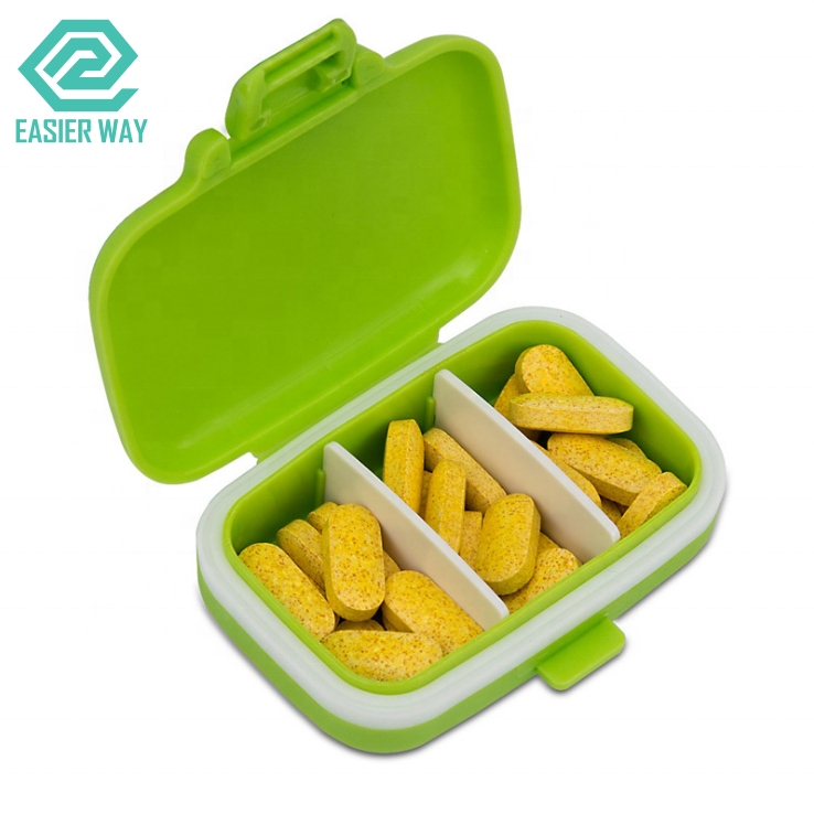 Hot Sales Portable Pocket Small Type Pill Box Pill Case Medicine Organizer With Removable Inner Slice