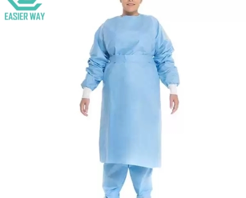 Surgical gown knitted cuffs